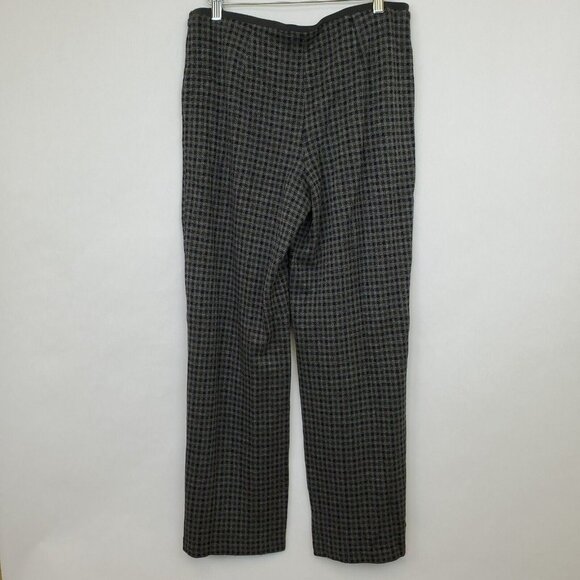 J. Jill Pants Womens Small Petite Ponte Full Leg Checked Pull On Stretch Mid - Picture 4 of 11